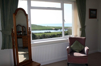 View of the sea from the en suite room